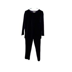 #3672 Solitaire WOMENS  VTG Y2K velour pant set size M